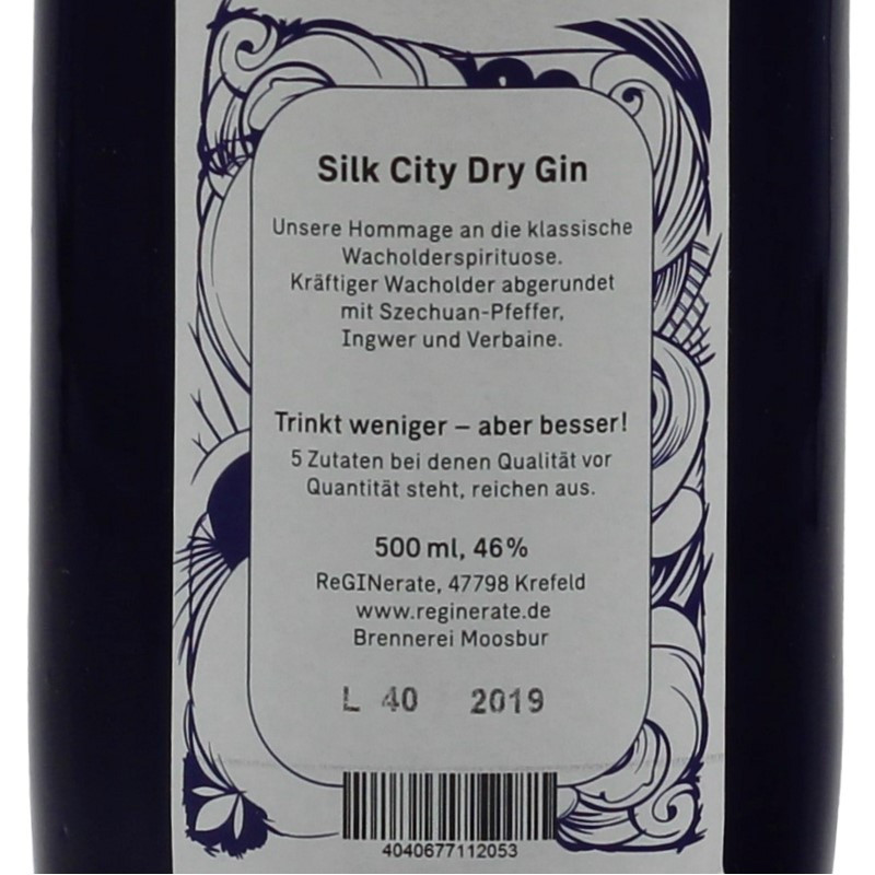 Reginerate Silk City Dry Gin 0,5 L 46% vol. Reginerate Silk City Dry Gin 0,5 L 46% vol.