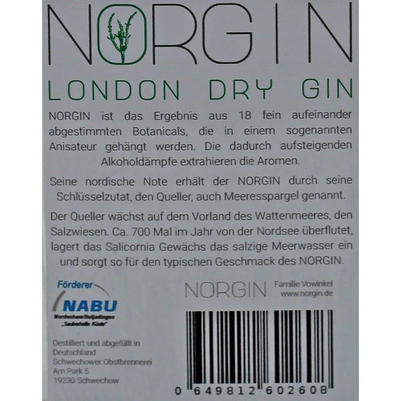 Norgin Gin 0,5 L 43% vol