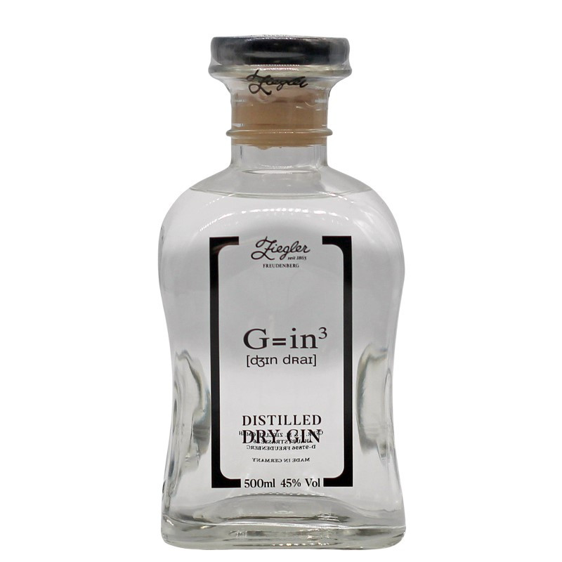 Ziegler Dry Gin G=in³ 0,5 L 45% vol Ziegler Dry Gin G=in³ 0,5 L 45% vol