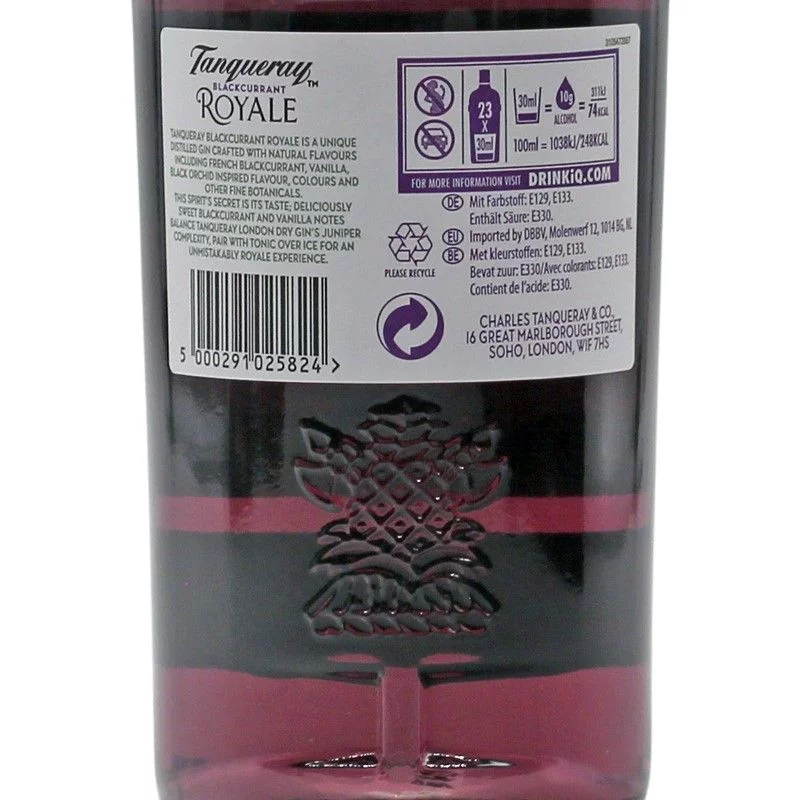 Tanqueray Blackcurrant Royale Gin 0,7 L 41,3% vol