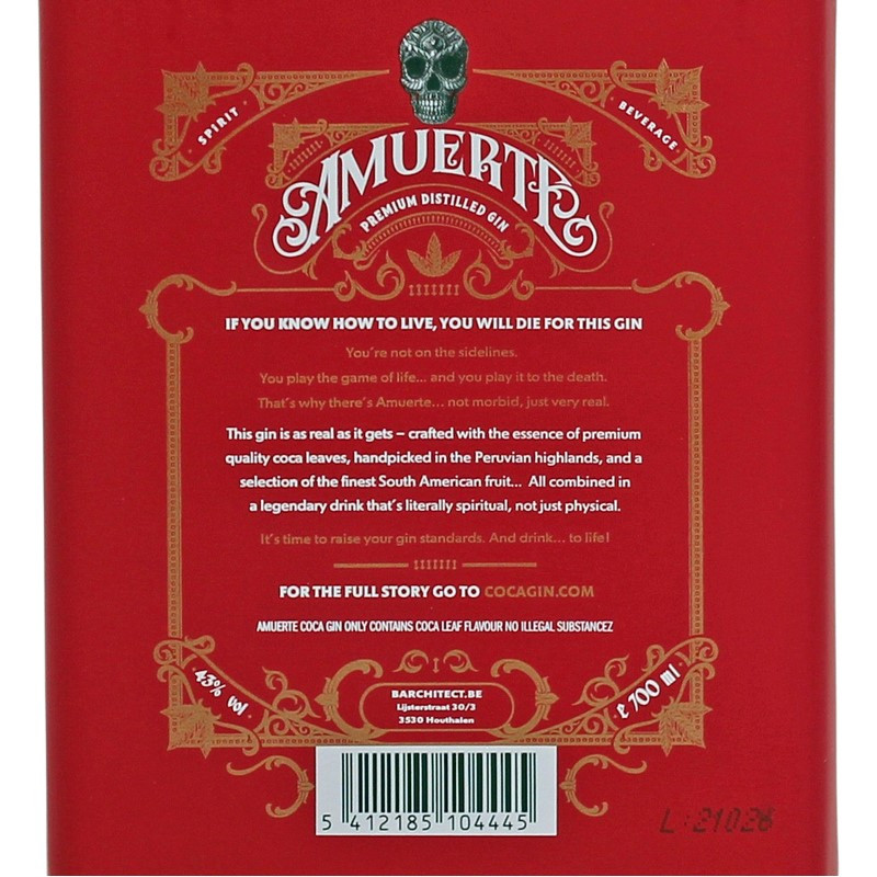 Amuerte Coca Leaf Gin Red Edition 0,7 L 43% vol Amuerte Coca Leaf Gin Red Edition 0,7 L 43% vol