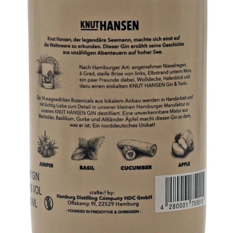 Knut Hansen Dry Gin 0,5 L 42% vol