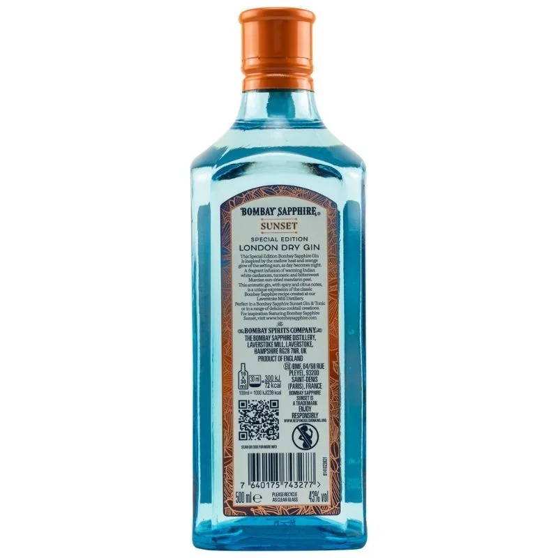 Bombay Sapphire Sunset Special Edition Gin 0,5 L 43% vol