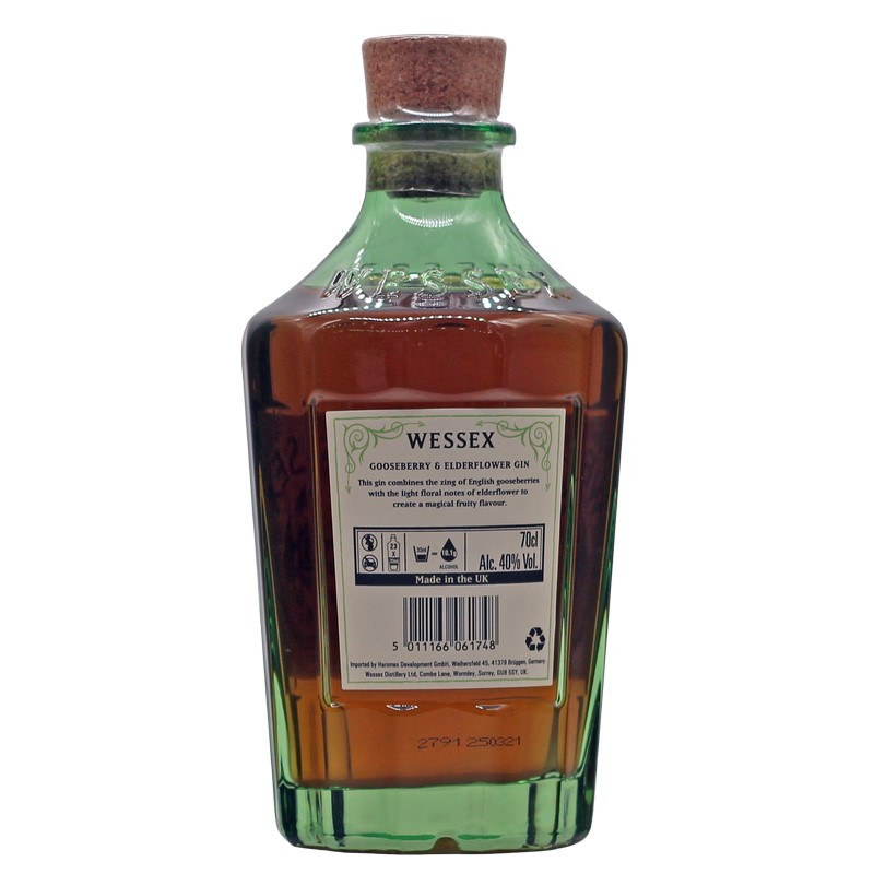 Wessex Gooseberry and Elderflower Gin 0,7 L 40% vol Wessex Gooseberry and Elderflower Gin 0,7 L 40% vol