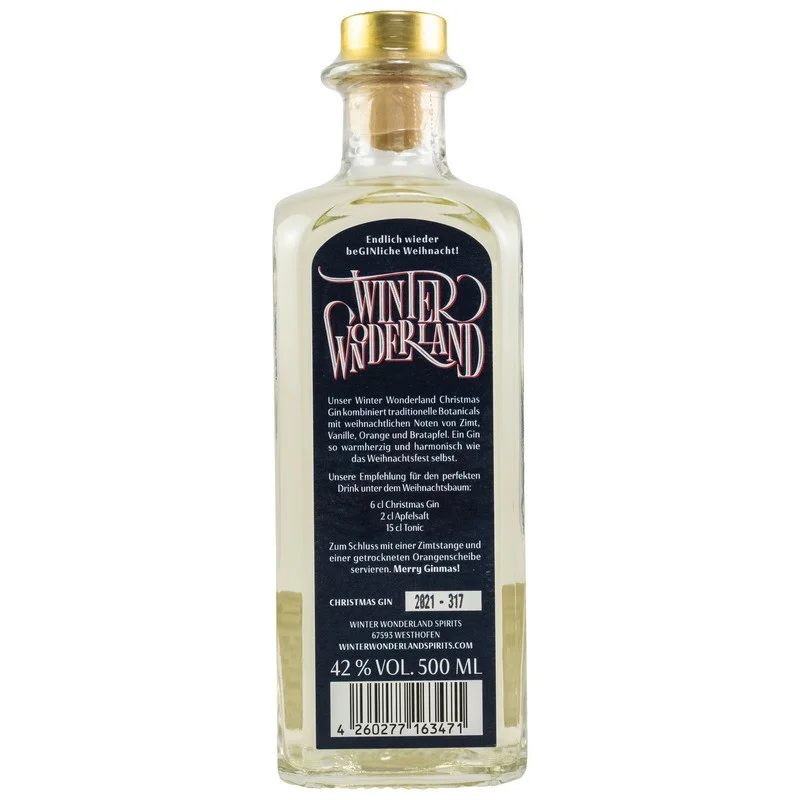 Winter Wonderland Christmas Gin 0,5 L 42% vol Winter Wonderland Christmas Gin 0,5 L 42% vol