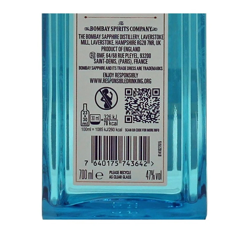 Bombay Sapphire Premier Cru Murcian Lemon Gin 0,7 L 47% Bombay Sapphire Premier Cru Murcian Lemon Gin 0,7 L 47%