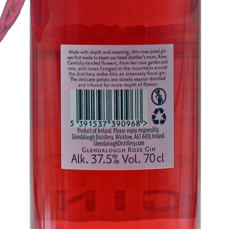 Glendalough Rose Gin 0,7 L 37,5% vol Glendalough Rose Gin 0,7 L 37,5% vol