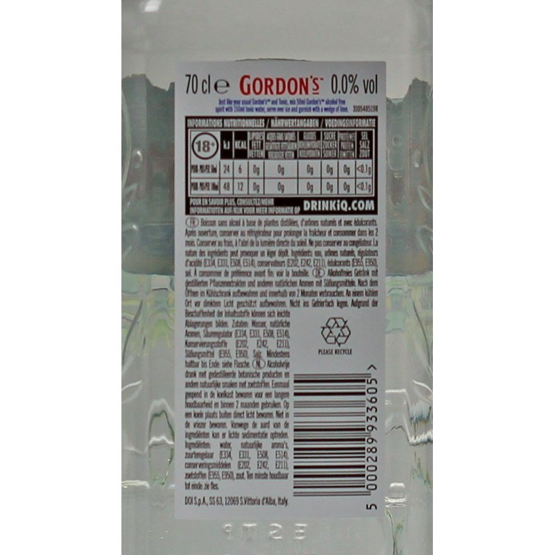Gordons Alcohol Free Gin 0,7 L 0,0 % vol Gordons Alcohol Free Gin 0,7 L 0,0 % vol