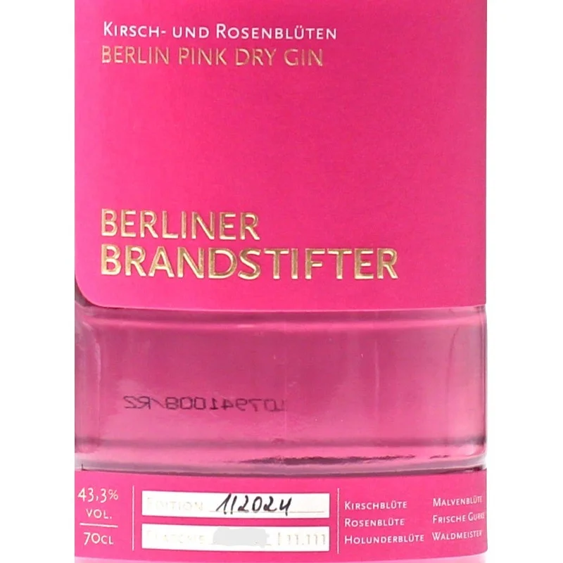 Berlin Pink Dry Gin 0,7 L 43,3 % vol Berlin Pink Dry Gin 0,7 L 43,3 % vol