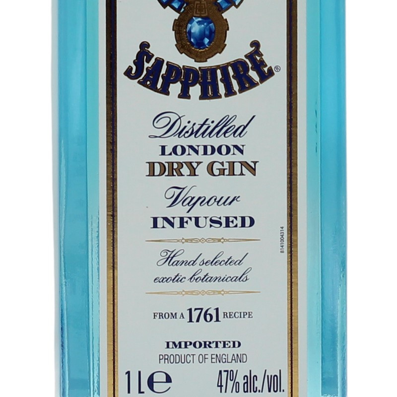 Bombay Sapphire London Dry Gin 1 L 47% vol Bombay Sapphire London Dry Gin 1 L 47% vol