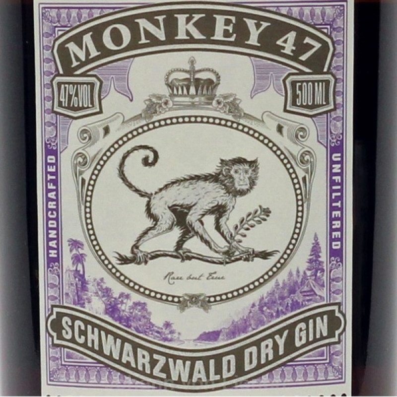 Monkey 47 Schwarzwald Dry Gin 0,5 L 47% vol. Monkey 47 Schwarzwald Dry Gin 0,5 L 47% vol.
