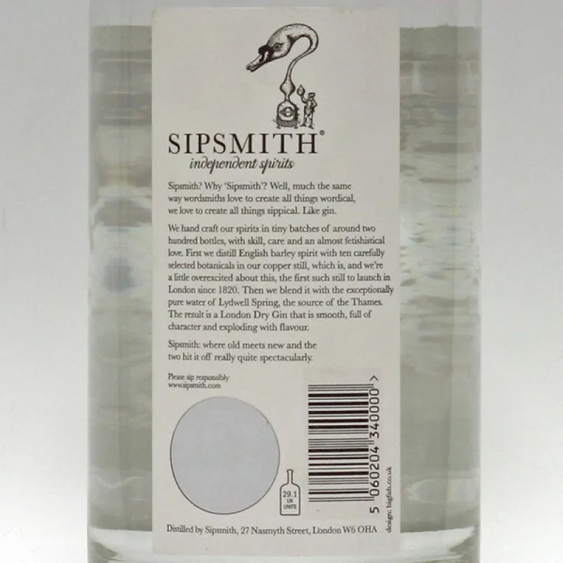 Sipsmith London Dry Gin 0,7 L 41,6%vol Sipsmith London Dry Gin 0,7 L 41,6%vol