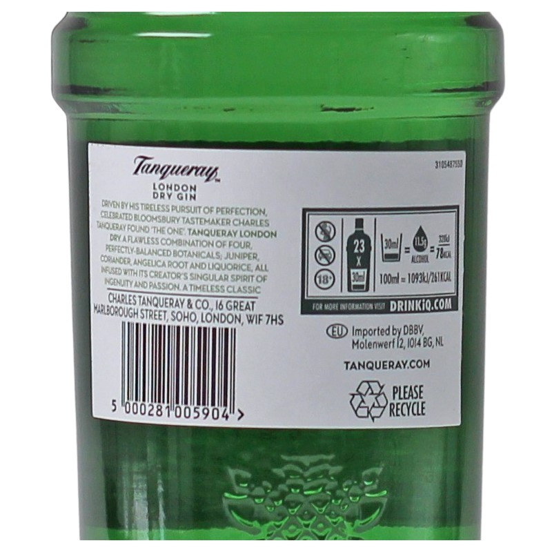 Tanqueray London Dry Gin 0,7 L 47,3% vol Tanqueray London Dry Gin 0,7 L 47,3% vol