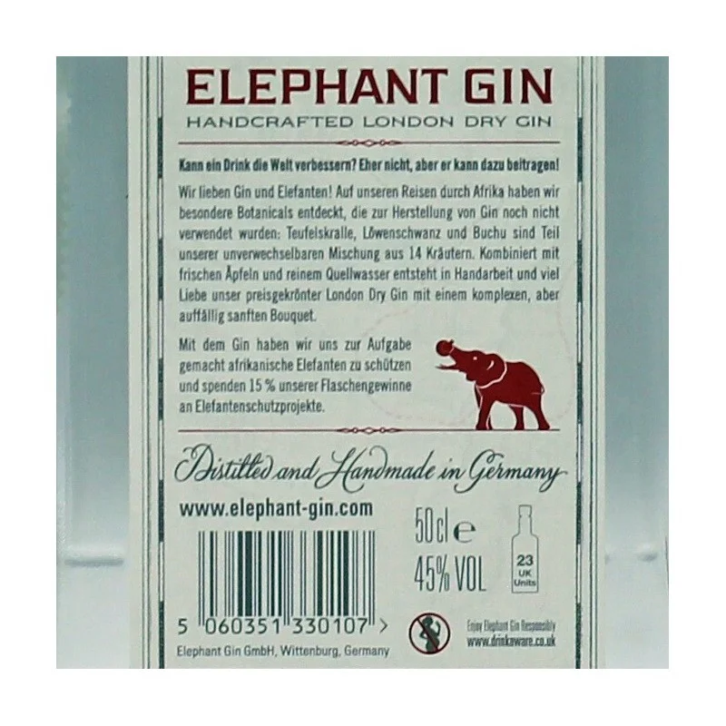 Elephant London Dry Gin 0,5 L 45%vol Elephant London Dry Gin 0,5 L 45%vol