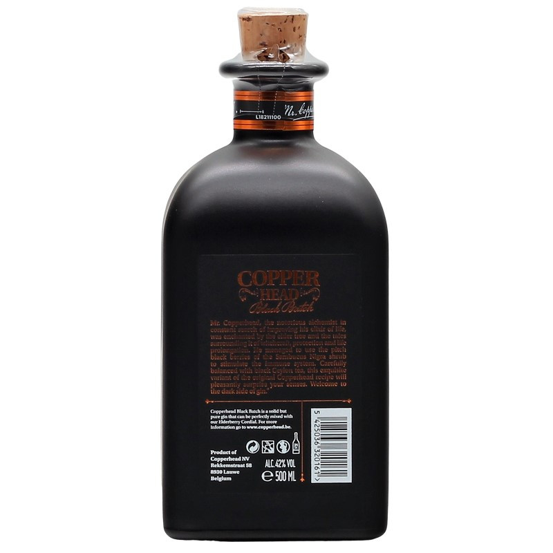 Copperhead Gin Black Batch 0,5 L 42%vol Copperhead Gin Black Batch 0,5 L 42%vol