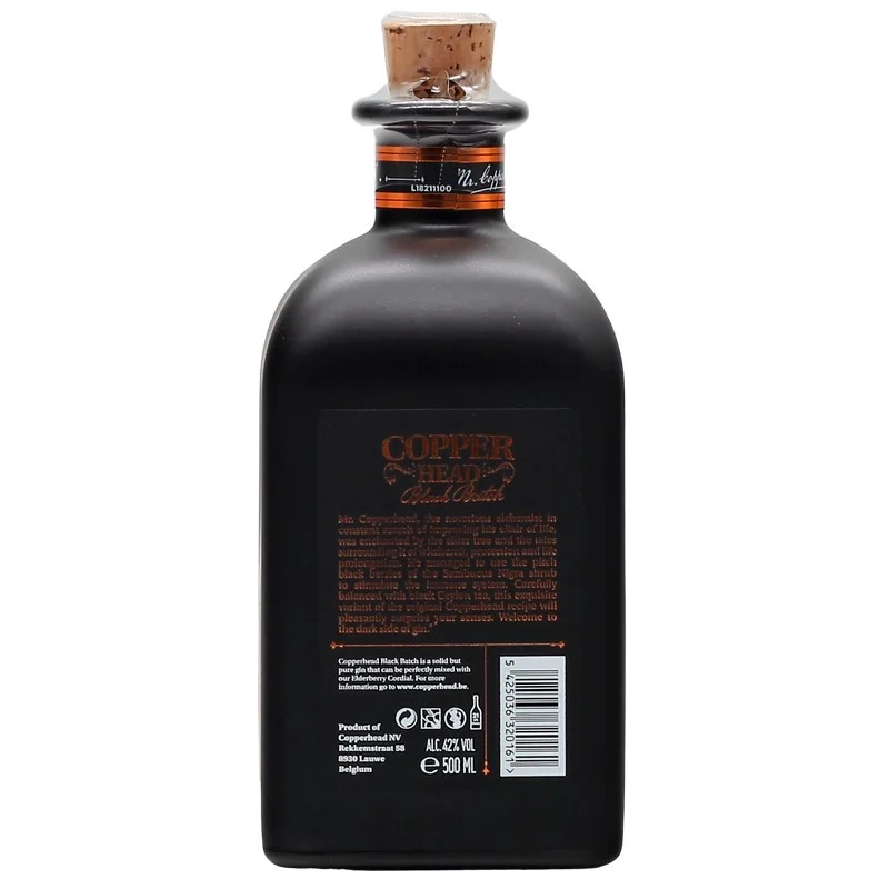 Copperhead Gin Black Batch 0,5 L 42%vol Copperhead Gin Black Batch 0,5 L 42%vol