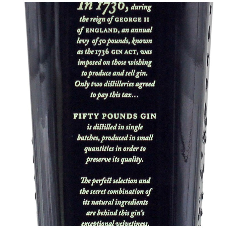 Fifty Pounds Gin 0,7 L 43,5% vol Fifty Pounds Gin 0,7 L 43,5% vol