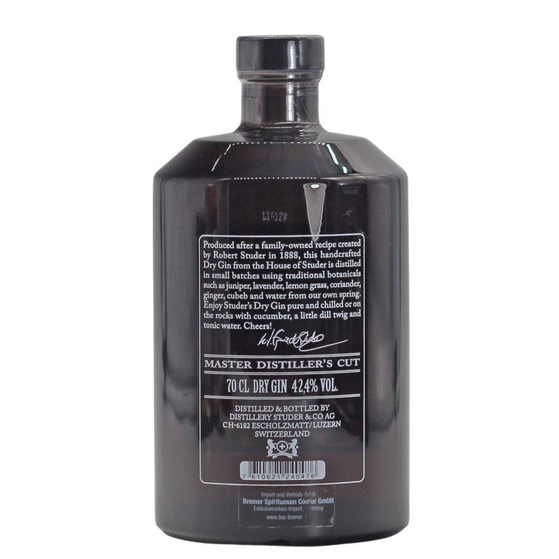 Studer Swiss Highland Dry Gin 0,7 L 42,4%vol Studer Swiss Highland Dry Gin 0,7 L 42,4%vol
