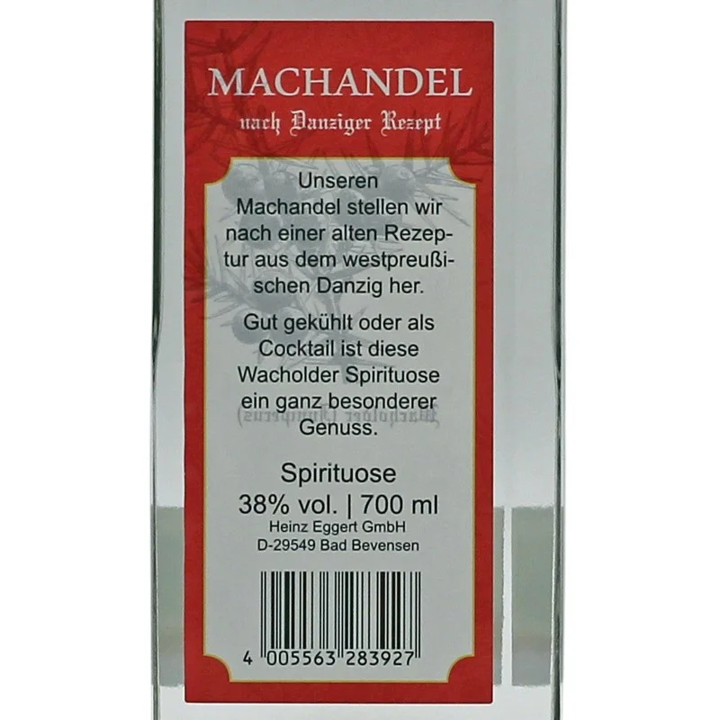 Machandel Wacholderbrand 0,7 L 38% vol