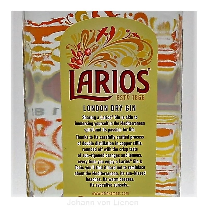 Larios Dry Gin 1 L 37,5%vol Larios Dry Gin 1 L 37,5%vol