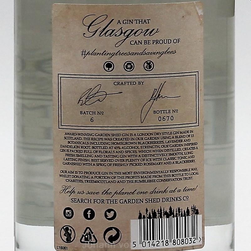 Garden Shed Gin 0,7 L 45%vol Garden Shed Gin 0,7 L 45%vol
