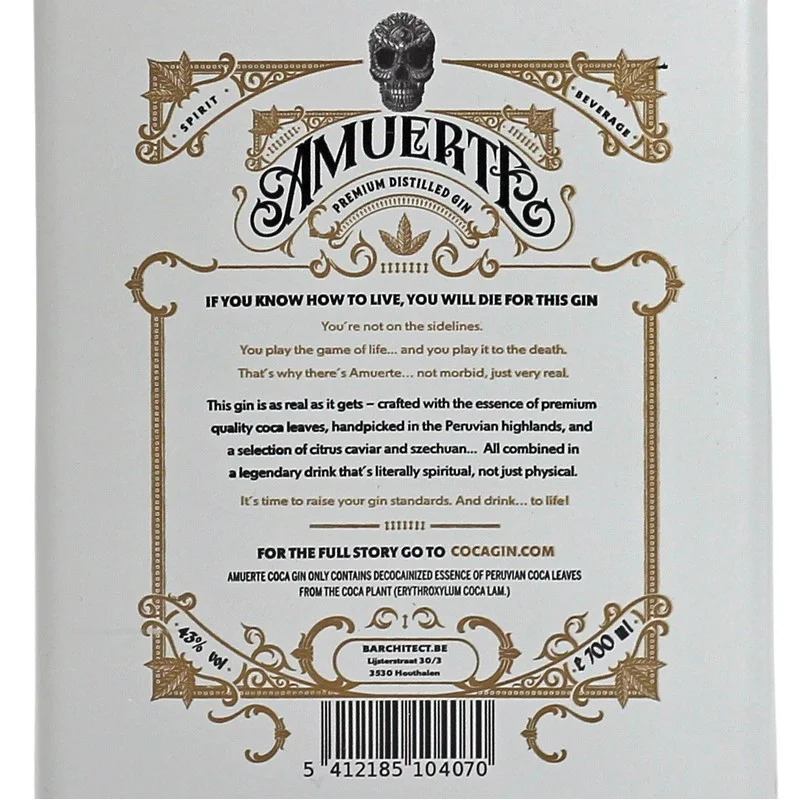 Amuerte Coca Leaf Gin White Edition 0,7 L 43% vol Amuerte Coca Leaf Gin White Edition 0,7 L 43% vol