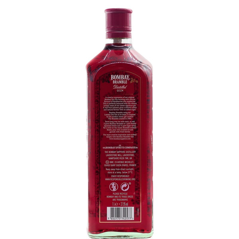 Bombay Sapphire Bramble Dry Gin 1 L 37,5% vol Bombay Sapphire Bramble Dry Gin 1 L 37,5% vol