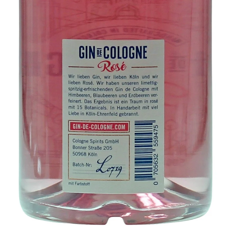 Gin de Cologne Rose 0,5 L 42% vol