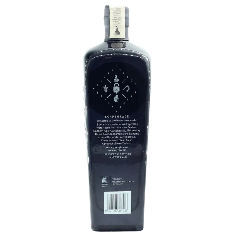 Scapegrace Premium Dry Gin New Zealand 0,7 L 42,2% vol Scapegrace Premium Dry Gin New Zealand 0,7 L 42,2% vol