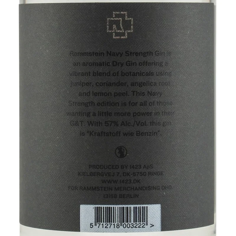 Rammstein Navy Strength Gin 0,5 L 57% vol Rammstein Navy Strength Gin 0,5 L 57% vol