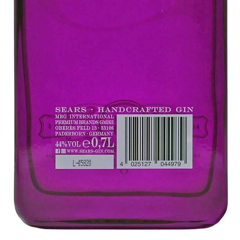 Sears Cutting Edge Gin 0,7 L 44%vol Sears Cutting Edge Gin 0,7 L 44%vol