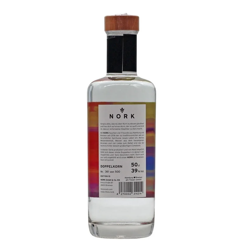 Nork Doppelkorn 0,5 L 39% vol Nork Doppelkorn 0,5 L 39% vol