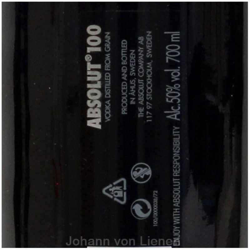 Absolut 100 Vodka 0,7 L 50%vol Absolut 100 Vodka 0,7 L 50%vol