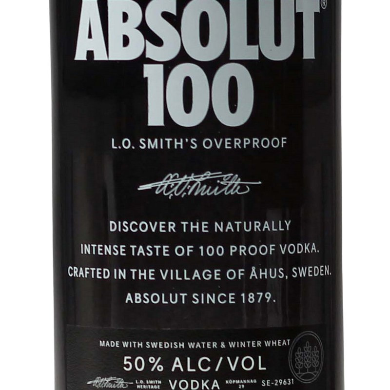 Absolut 100 Vodka 1 L 50% vol