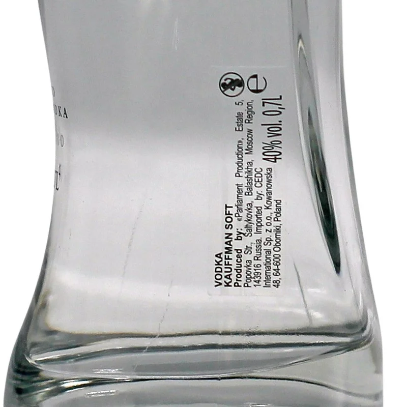 Kauffman Vodka Soft 0,7 L 40% vol Kauffman Vodka Soft 0,7 L 40% vol