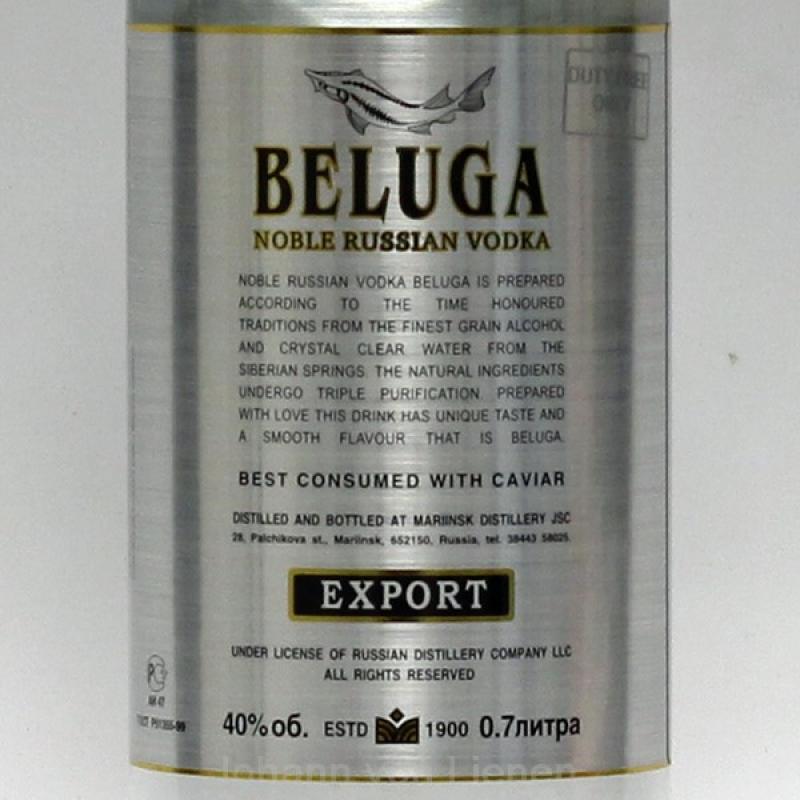 Beluga Noble Russian Vodka 1 L 40%vol Beluga Noble Russian Vodka 1 L 40%vol