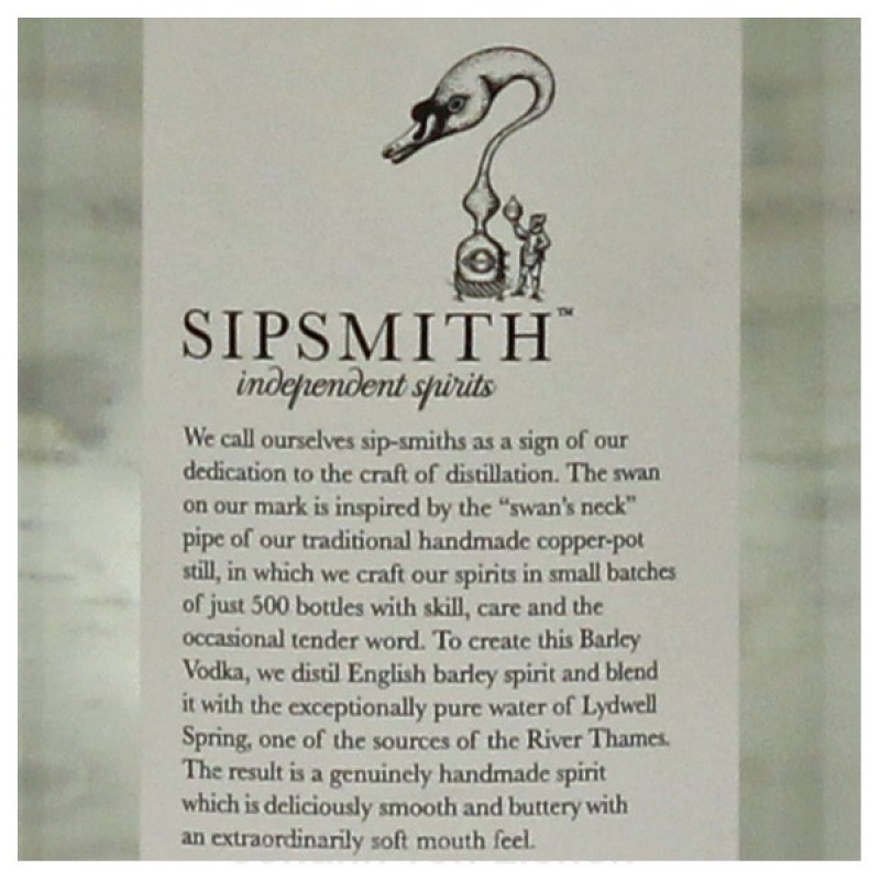 Sipsmith Barley Vodka 0,7 L 40%vol Sipsmith Barley Vodka 0,7 L 40%vol