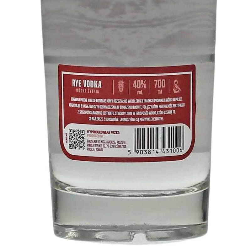 Podole Wielkie Rye Vodka 0,7 L 40% vol Podole Wielkie Rye Vodka 0,7 L 40% vol