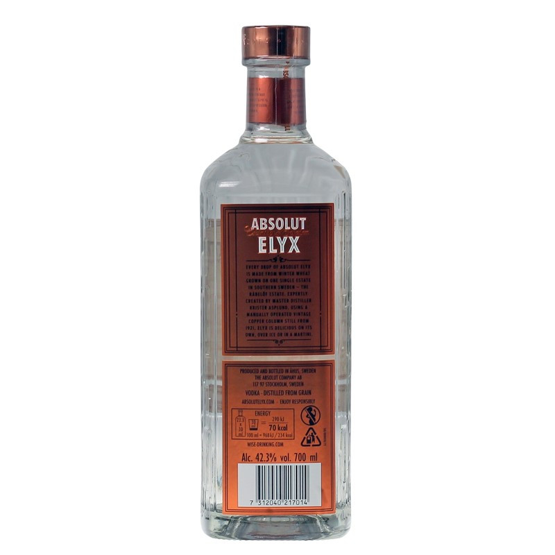 Absolut Vodka Elyx 0,7 L 42,3% vol Absolut Vodka Elyx 0,7 L 42,3% vol