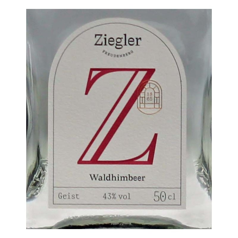 Ziegler Waldhimbeer Geist 0,5 L 43% vol Ziegler Waldhimbeer Geist 0,5 L 43% vol