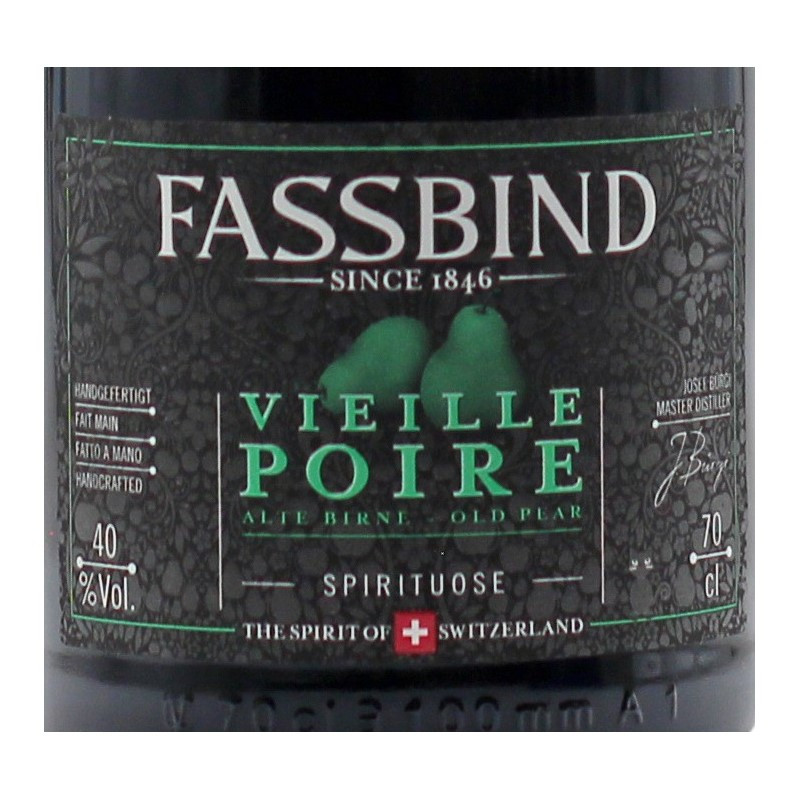 Fassbind Vieille Poire 0,7 L 40% vol