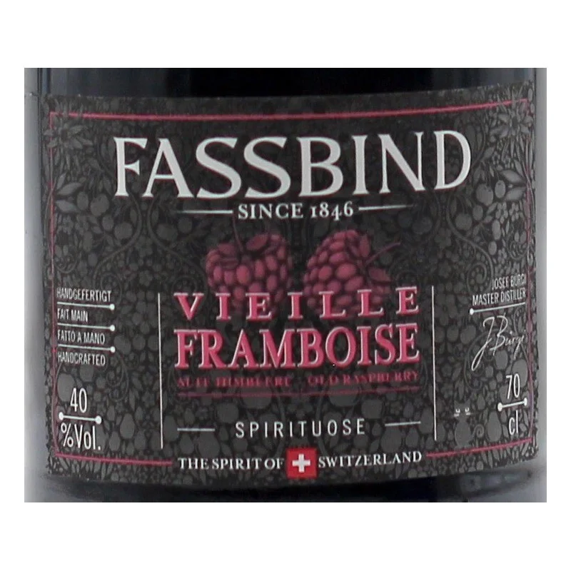 Fassbind Vieille Framboise 0,7 L 40% vol Fassbind Vieille Framboise 0,7 L 40% vol