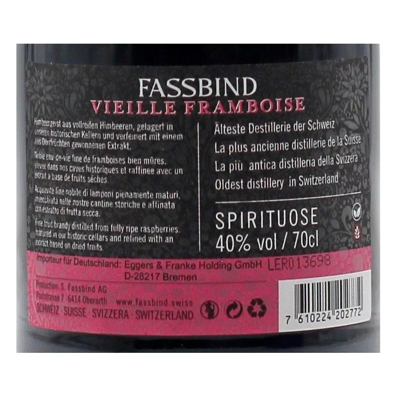 Fassbind Vieille Framboise 0,7 L 40% vol