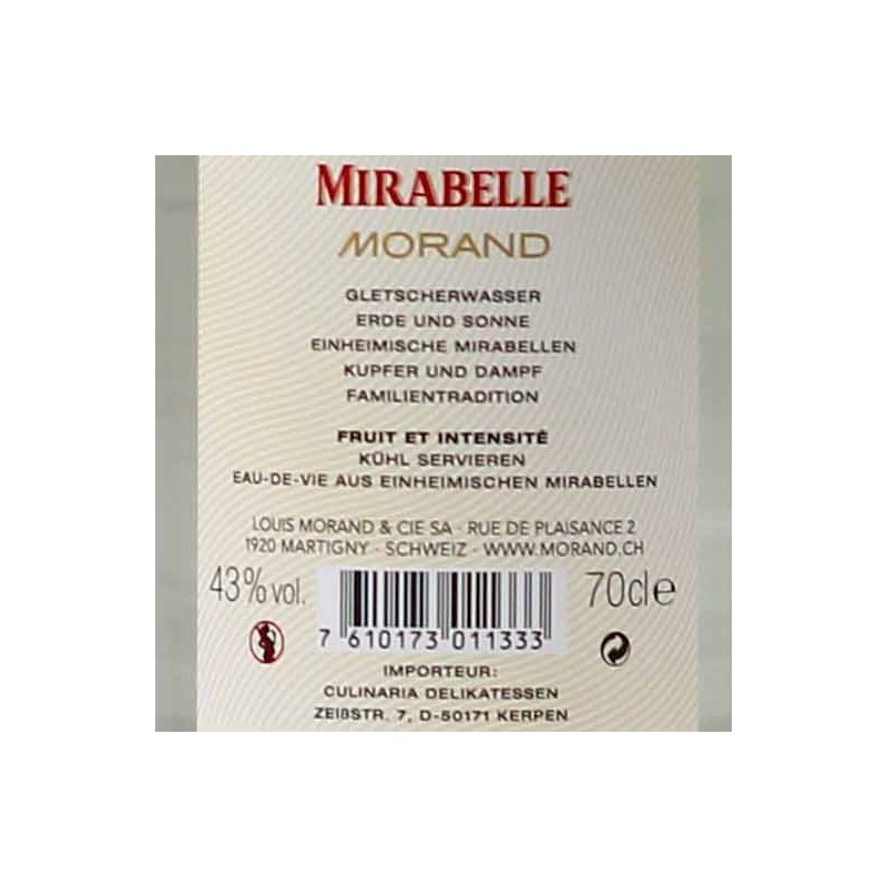 Morand Mirabelle 43 % vol 0,7 L Obstbrand