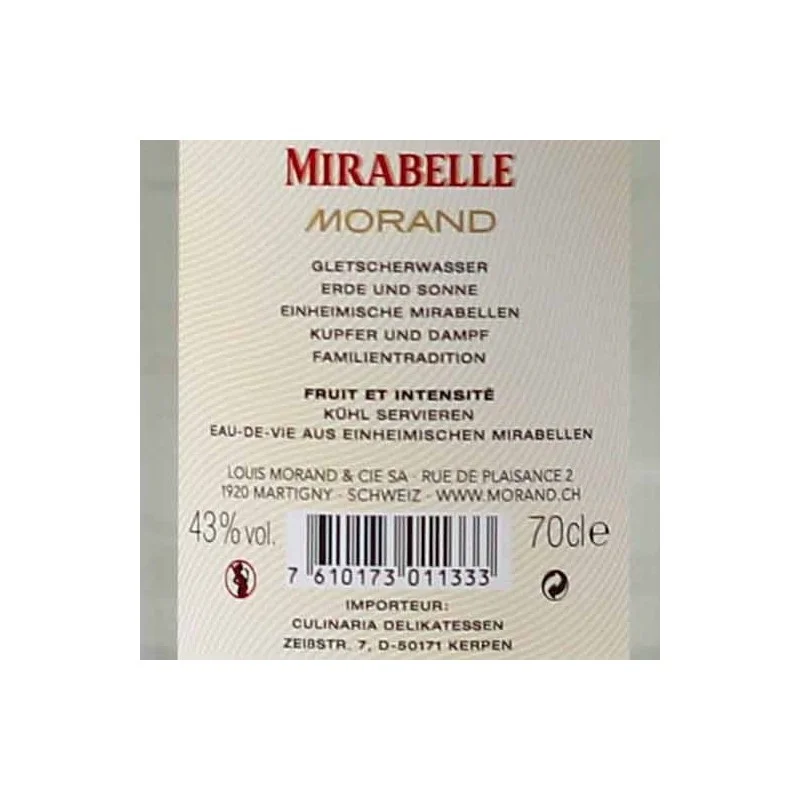 Morand Mirabelle 43 % vol 0,7 L Obstbrand Morand Mirabelle 43 % vol 0,7 L Obstbrand