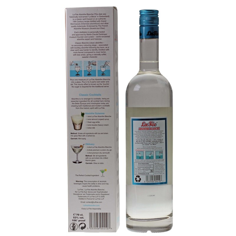 La Fee Absinthe Blanche 0,7 L 53 % vol La Fee Absinthe Blanche 0,7 L 53 % vol