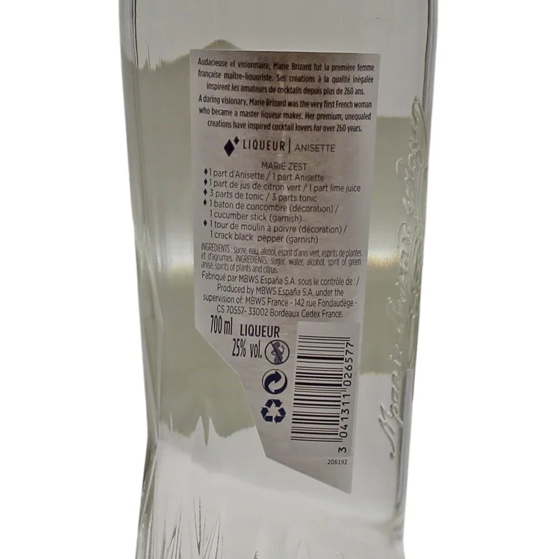 Marie Brizard Anisette Likör 0,7 L 25% vol Marie Brizard Anisette Likör 0,7 L 25% vol