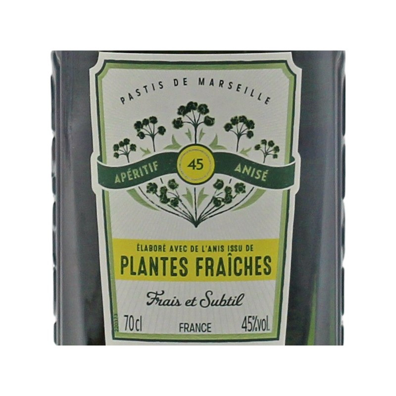 Ricard Plantes Fraiches Pastis de Marseille 0,7 L 45% vol