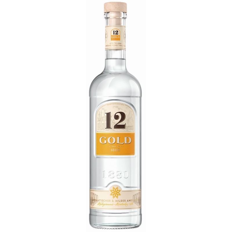 Ouzo 12 Gold 0,7 L 36% vol Ouzo 12 Gold 0,7 L 36% vol