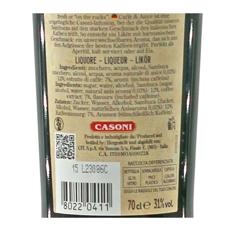 Casoni Caffe & Anice 0,7 L 31 % vol